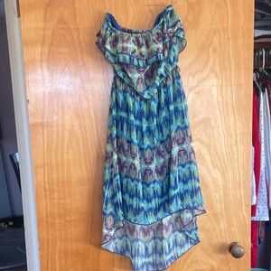 Maurices Vibrant Blue and Purple High Low Dress